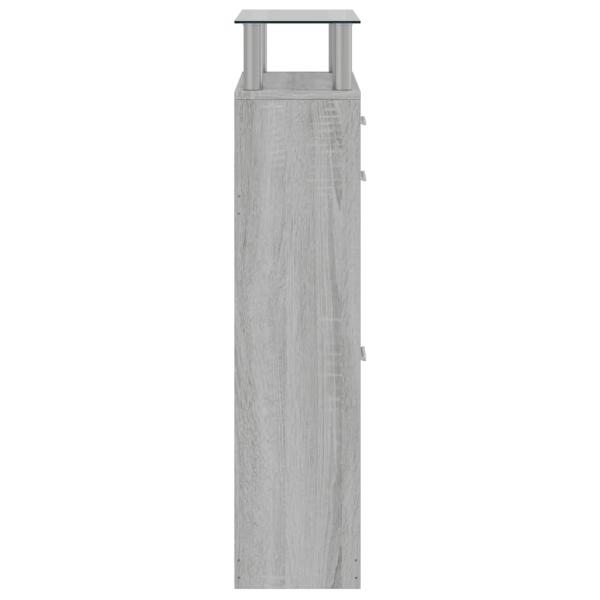 Schuhschrank Grau Sonoma 63x24x104 cm Holzwerkstoff