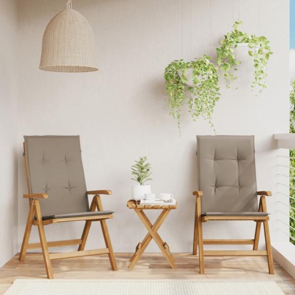 ARDEBO.de - Klappstühle mit Kissen, 2 Stück, Massivholz Teak