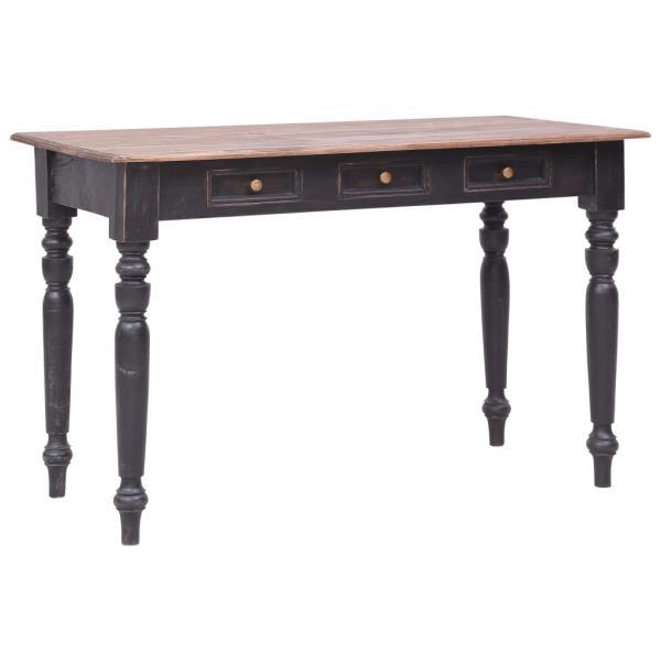 ARDEBO.de - Schreibtisch mit 3 Schubladen 117×57×75 cm Massivholz Mahagoni