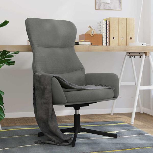 ARDEBO.de - Relaxsessel Dunkelgrau Samt