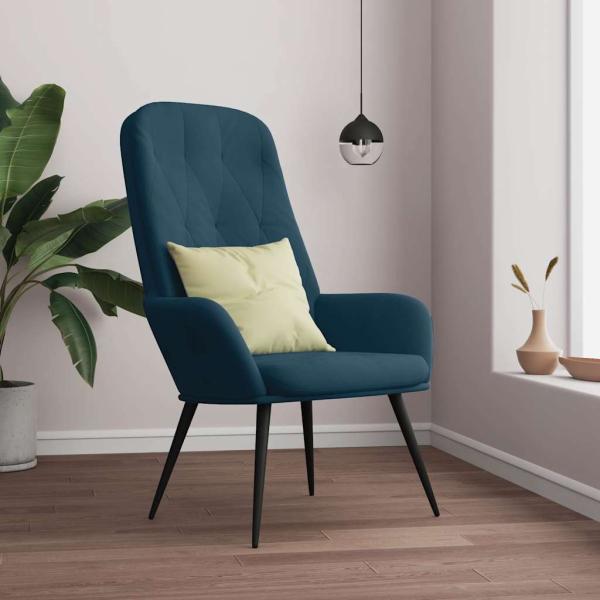 ARDEBO.de - Relaxsessel Blau Samt