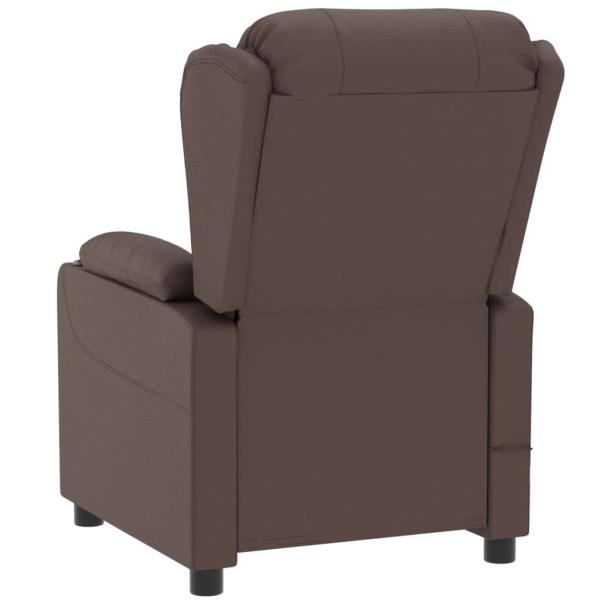Elektrischer Relaxsessel Braun Kunstleder