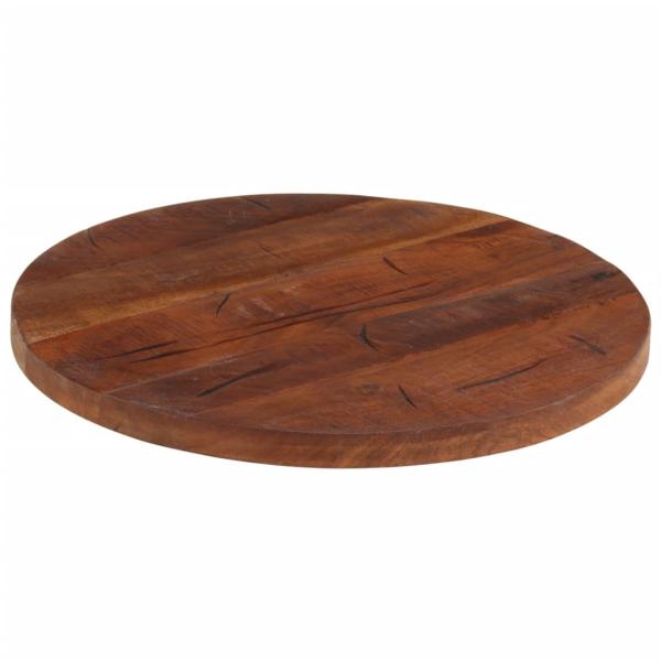 Tischplatte Ø 50x2,5 cm Rund Altholz Massiv