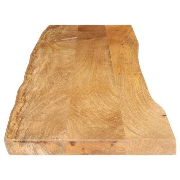 Tischplatte mit Baumkante 180x40x2,5 cm Massivholz Mango