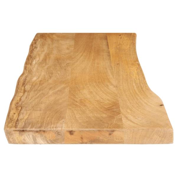 Tischplatte mit Baumkante 140x40x2,5 cm Massivholz Mango