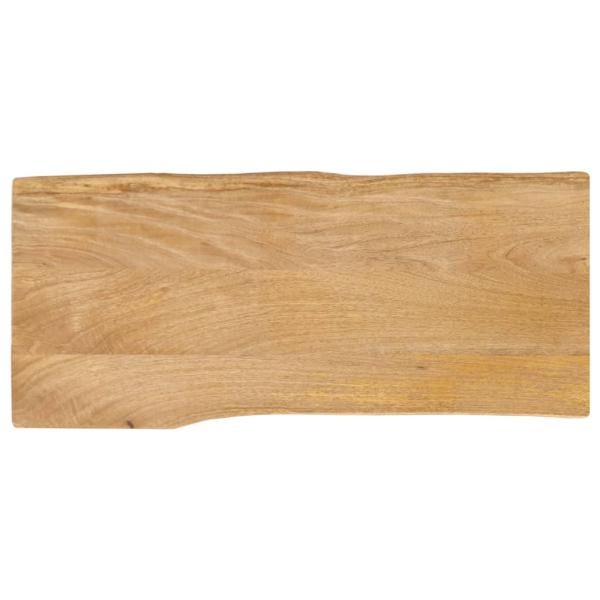 ARDEBO.de - Tischplatte mit Baumkante 90x40x2,5 cm Massivholz Mango