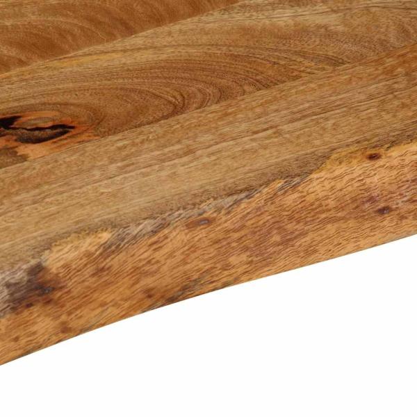 Tischplatte mit Baumkante 90x40x2,5 cm Massivholz Mango