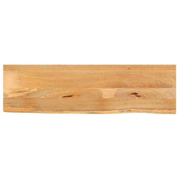 ARDEBO.de - Tischplatte mit Baumkante 100x20x2,5 cm Massivholz Mango