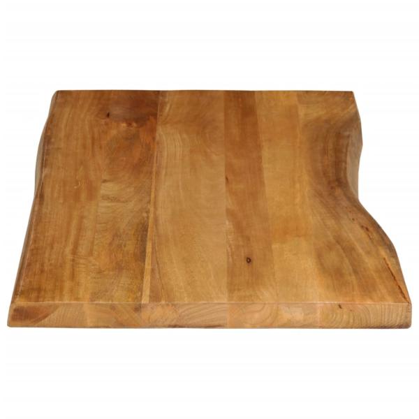 Tischplatte mit Baumkante 110x60x3,8 cm Massivholz Mango