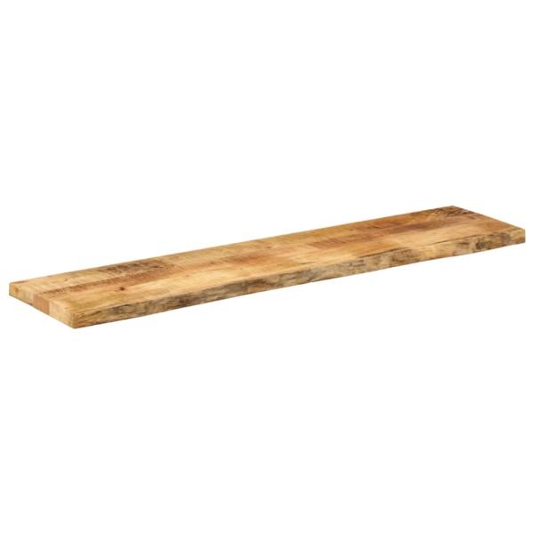 Tischplatte 140x30x2,5 cm Baumkante Massivholz Raues Mangoholz