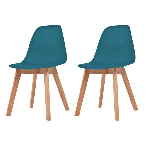 ARDEBO.de - Esszimmerstühle 2 Stk. Türkis Kunststoff