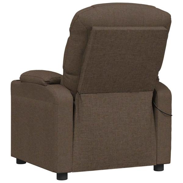 Massagesessel Elektrisch Braun Stoff