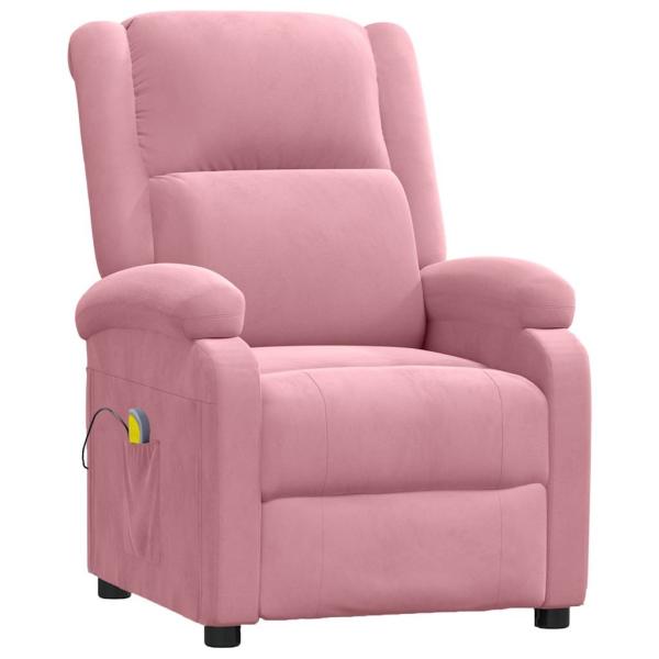 Massagesessel Rosa Samt