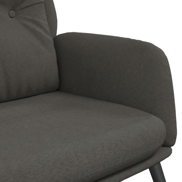 Relaxsessel Dunkelgrau Wildleder-Optik