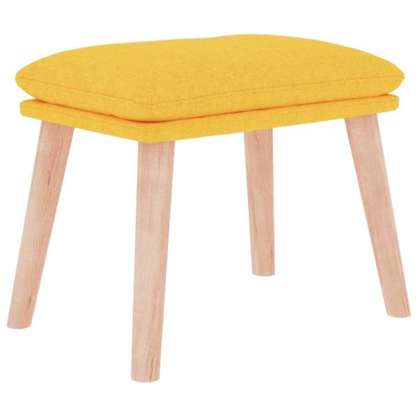 Relaxsessel mit Hocker Senfgelb Stoff