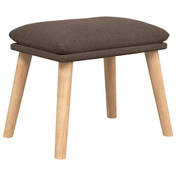 Relaxsessel mit Hocker Taupe Stoff