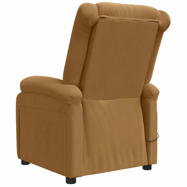 Massagesessel Elektrisch Braun Samt