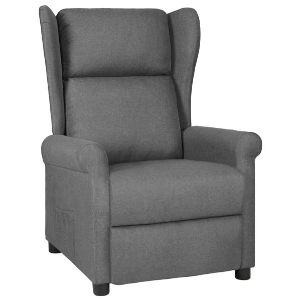 ARDEBO.de - Relaxsessel Hellgrau Stoff
