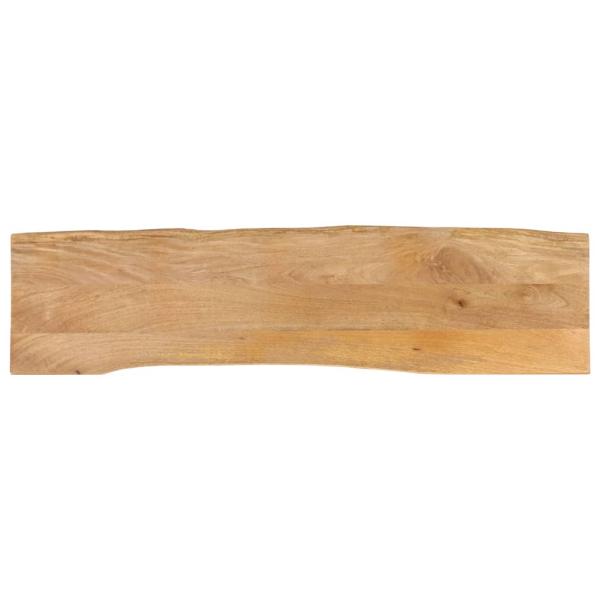 ARDEBO.de - Tischplatte mit Baumkante 160x40x3,8 cm Massivholz Mango