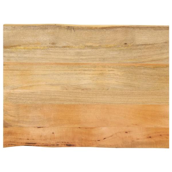 ARDEBO.de - Tischplatte mit Baumkante 90x60x3,8 cm Massivholz Mango
