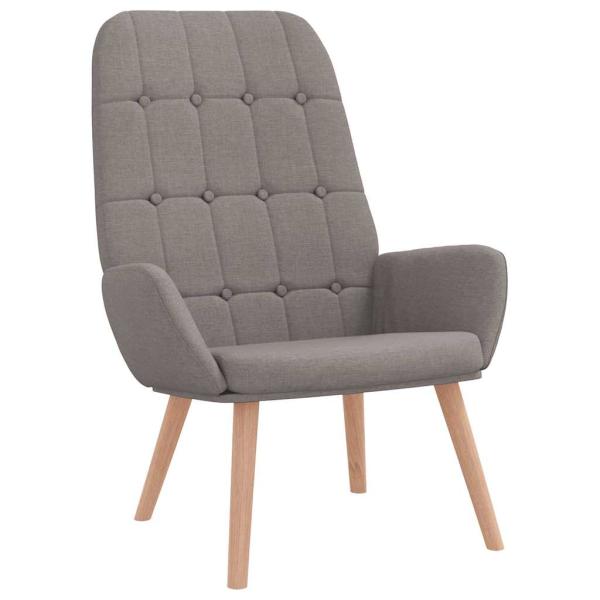 Relaxsessel mit Hocker Taupe Stoff