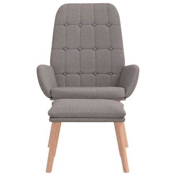 Relaxsessel mit Hocker Taupe Stoff