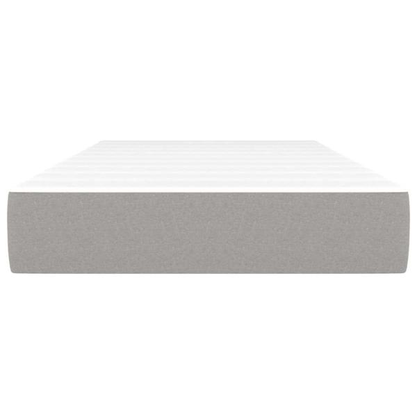 Taschenfederkernmatratze Mittel Hellgrau 100x203x20 cm Stoff