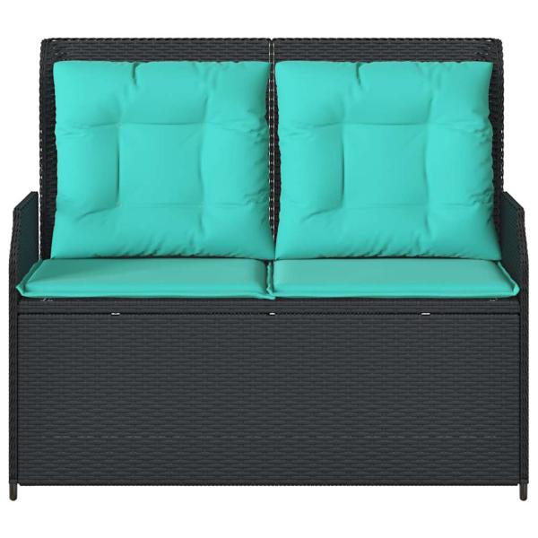 Gartenbank Schwarz Poly-Rattan