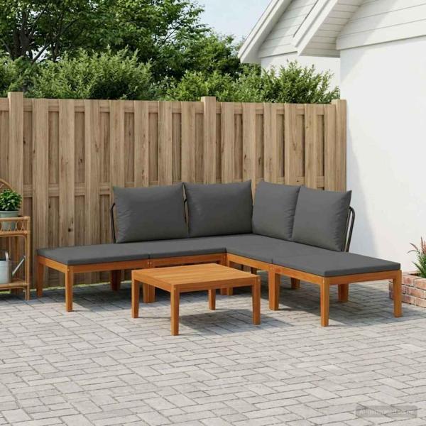 ARDEBO.de - 6 stk. Massives Akazienholz & Seil Natur
