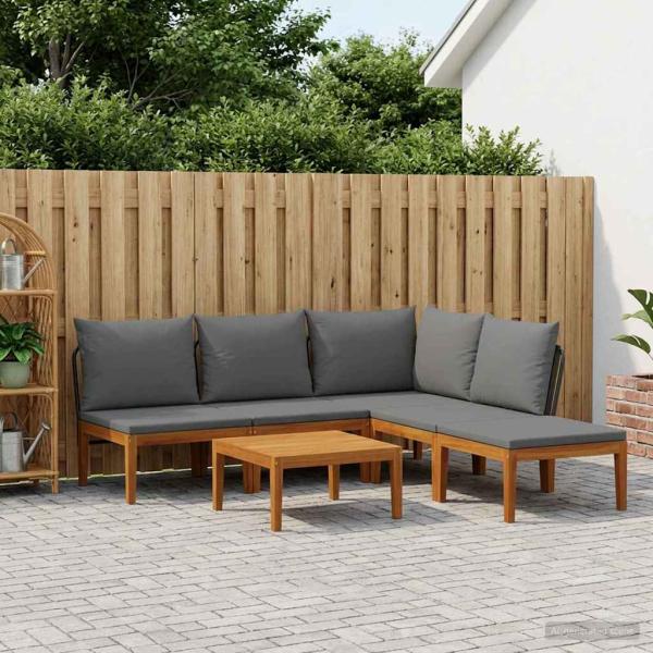 ARDEBO.de - 6 stk. Massives Akazienholz & Seil Natur