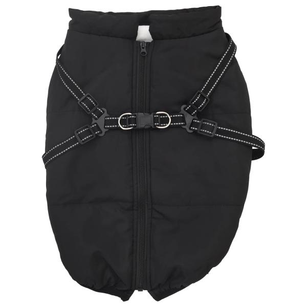 Hundemantel Schwarz L68 Fleece und Polyester