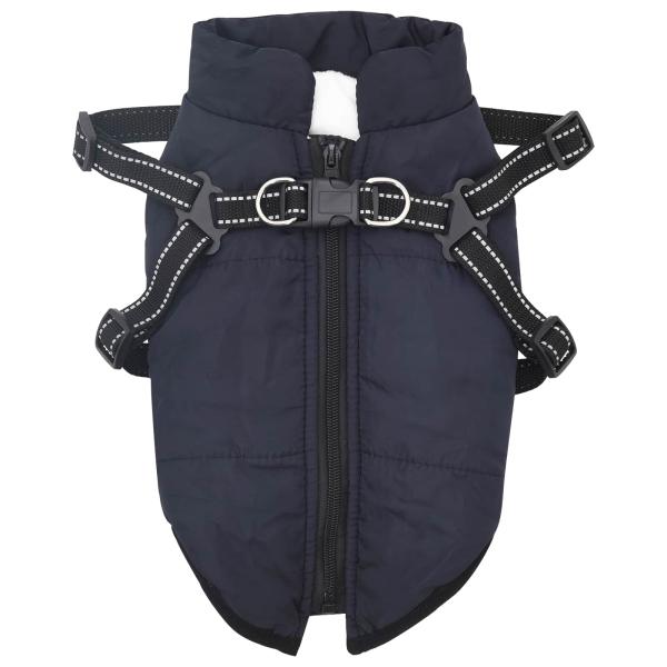 Hundemantel Marineblau L40 Fleece und Polyester