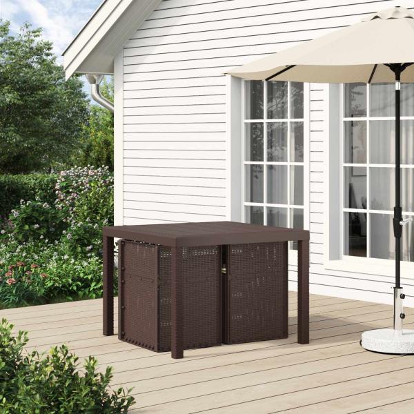 Garten Essgruppe 3 stk. Braun und Creme PP