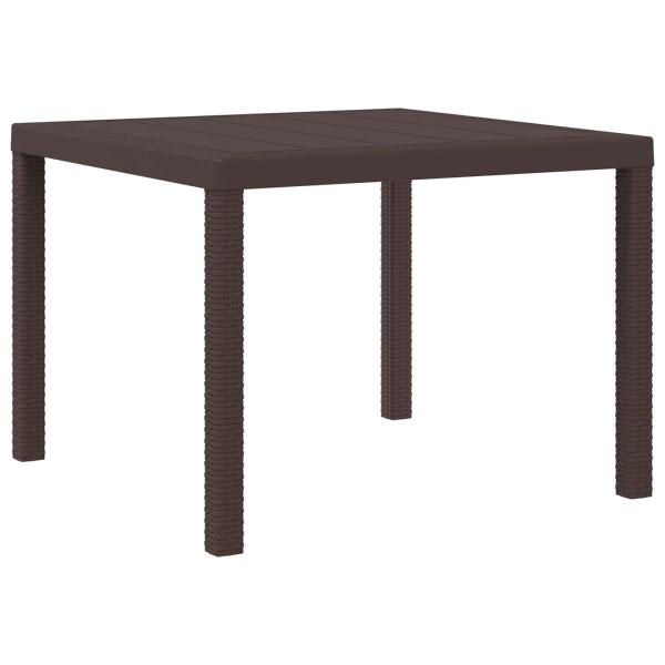 Garten Essgruppe 3 stk. Braun und Anthrazit PP