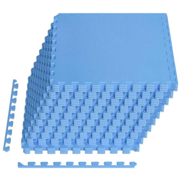 Pool Bodenschutzmatte 40 stk. Blau 14,4 m² EVA-Schaum