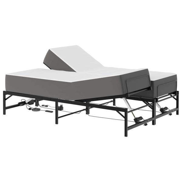 Elektrisch verstellbares Bettgestell Schwarz 120 x 200 cm Stahl