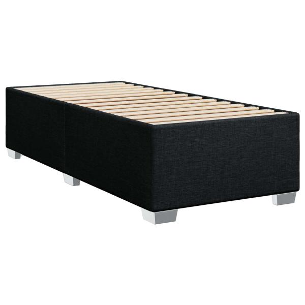 Boxspringbett mit Matratze Schwarz 80 x 200 cm Stoff