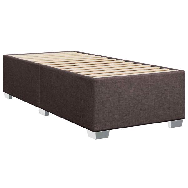 Boxspringbett mit Matratze Dunkelbraun 90 x 190 cm Stoff