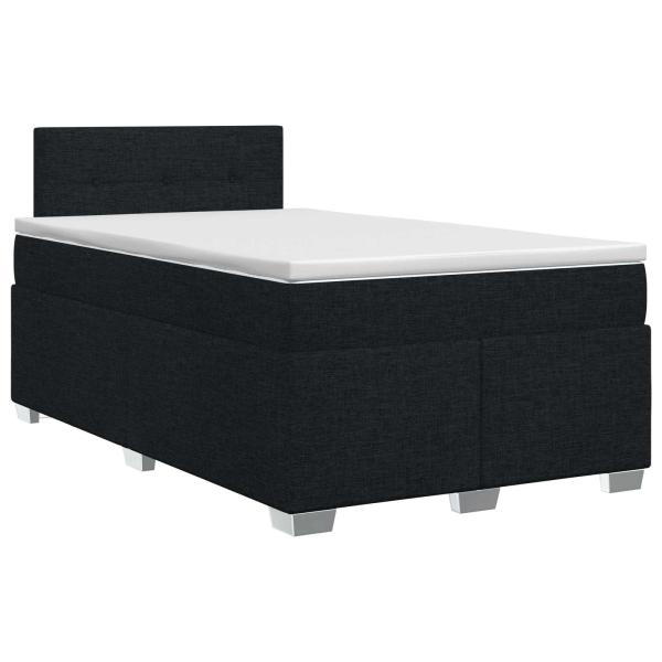 Boxspringbett mit Matratze Schwarz 120 x 190 cm Stoff