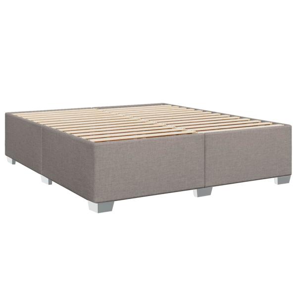 Boxspringbett mit Matratze Taupe 140 x 190 cm Stoff