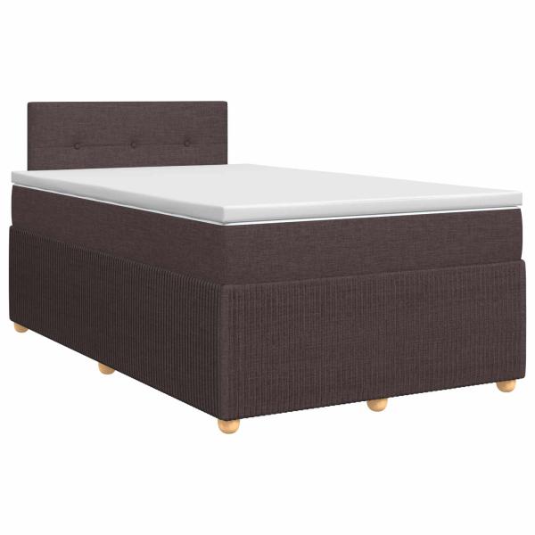 Boxspringbett mit Matratze Dunkelbraun 120 x 200 cm Stoff