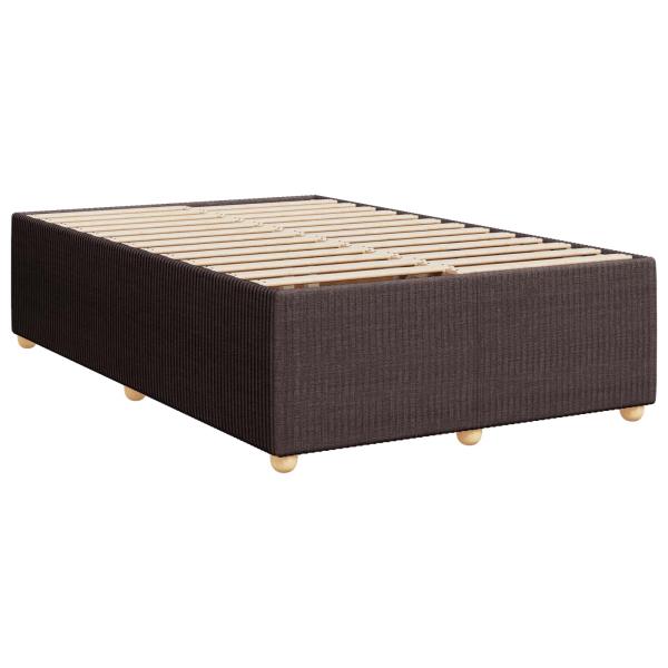 Boxspringbett mit Matratze Dunkelbraun 120 x 200 cm Stoff
