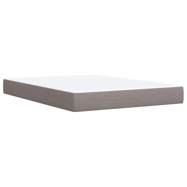 Boxspringbett mit Matratze Taupe 140 x 190 cm Stoff