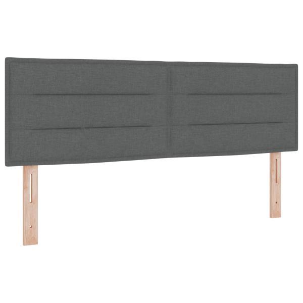 Boxspringbett mit Matratze Dunkelgrau 140 x 200 cm Stoff