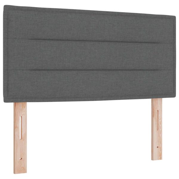 Ottoman Bett mit Matratze Dunkelgrau 160 x 200 cm Stoff