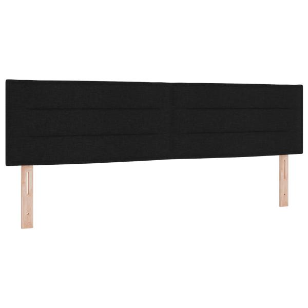 LED-Speicherbett mit Matratze Schwarz 180 x 200 cm Stoff