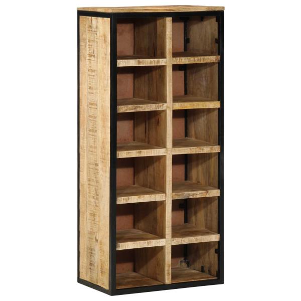 Schuhschrank 50 x 30 x 110 cm Massivholz Mango Braun