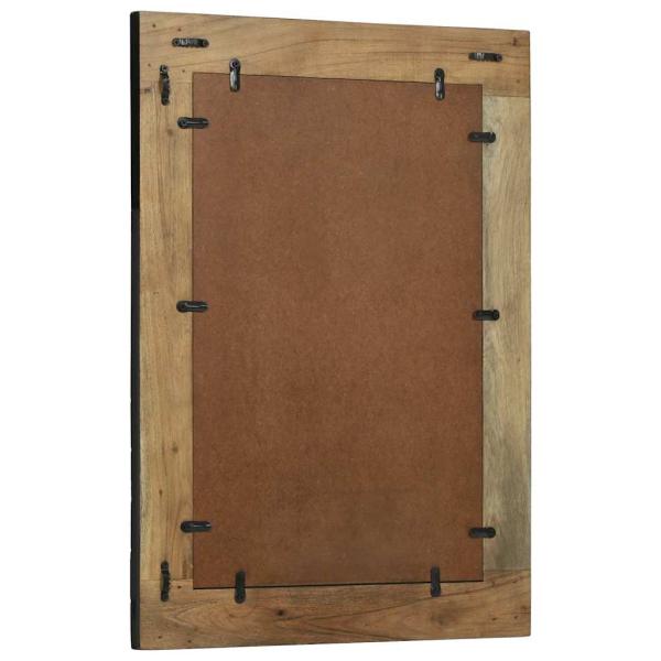 Wandspiegel Schwarz und Braun 70 x 2 x 70 cm Massivholz Akazie