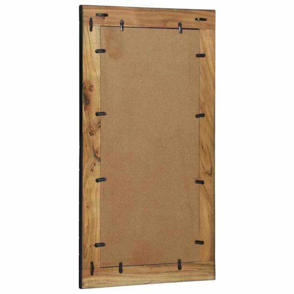 Wandspiegel Schwarz und Braun 50 x 2 x 90 cm Massivholz Akazie
