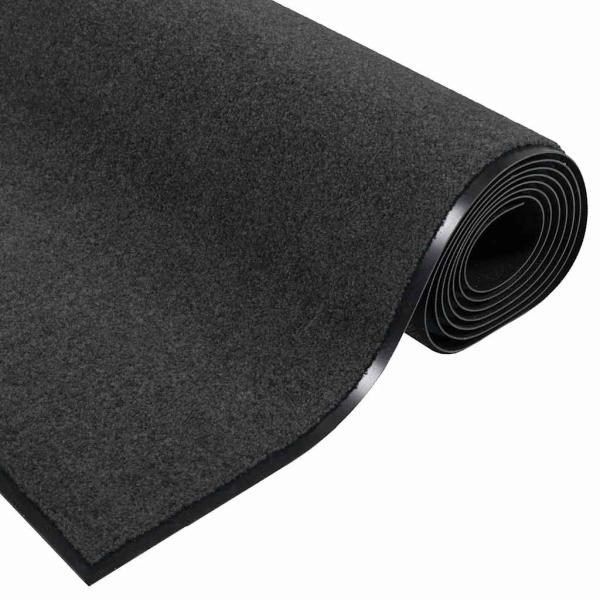 Fußmatte Anthrazit und Schwarz 120 x 300 cm 100% Polyamid